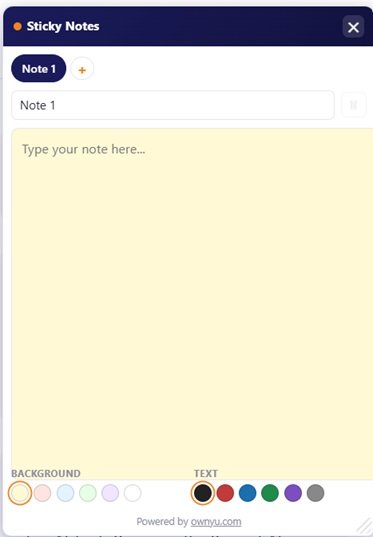 Sticky Notes Chrome Extension by Ownyu