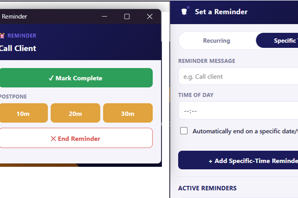 Set a Reminder Chrome Extension by Ownyu