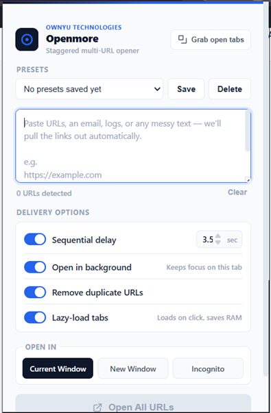 Ownyu OpenMore Safe Multi URL Opener